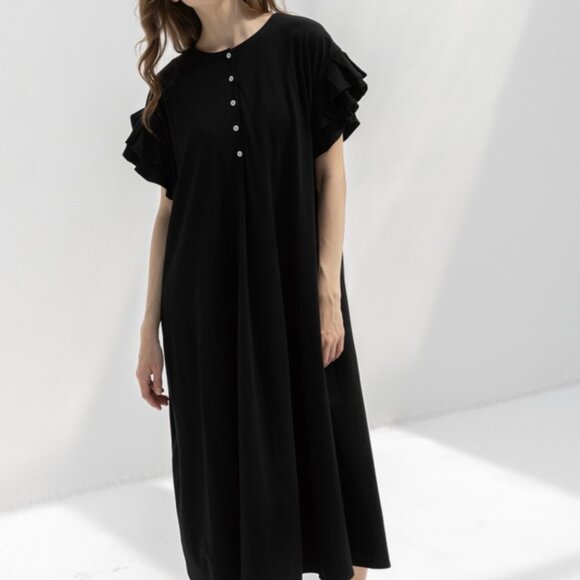 Kowtow Pleated Sleeve Dress M - Picture 1 of 4